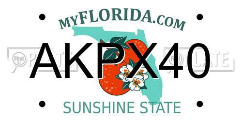 AKPX40 Florida License Plate