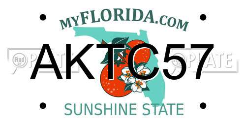 AKTC57 Florida License Plate