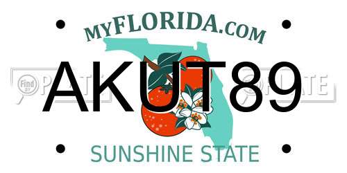 AKUT89 Florida License Plate