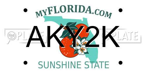 AKY2K Florida License Plate