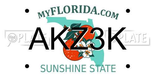 AKZ3K Florida License Plate