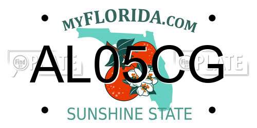 AL05CG Florida License Plate