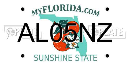 AL05NZ Florida License Plate