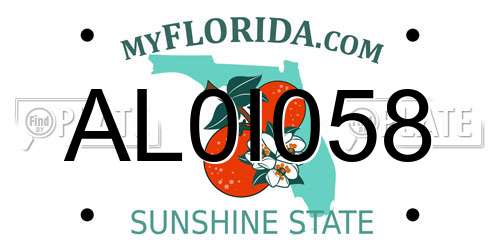 AL0I058 Florida License Plate