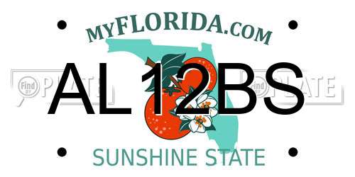 AL12BS Florida License Plate