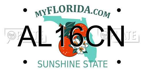 AL16CN Florida License Plate