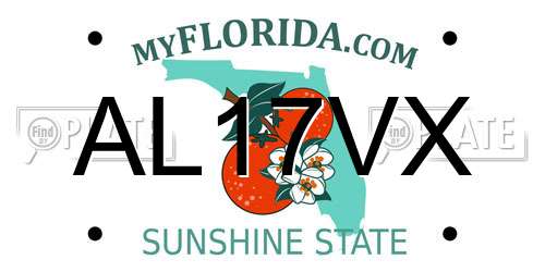 AL17VX Florida License Plate