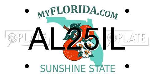 AL25IL Florida License Plate