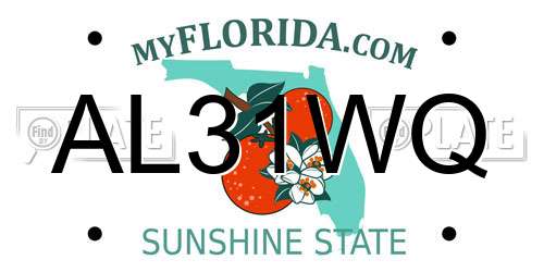 AL31WQ Florida License Plate