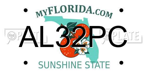 AL32PC Florida License Plate