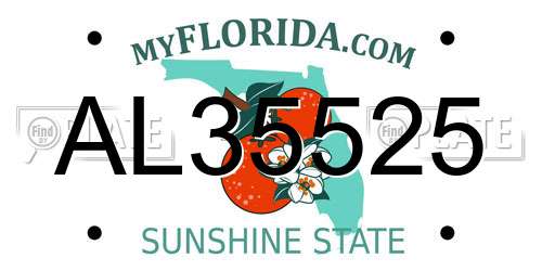 AL35525 Florida License Plate