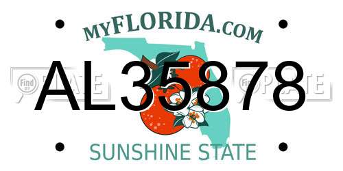 AL35878 Florida License Plate
