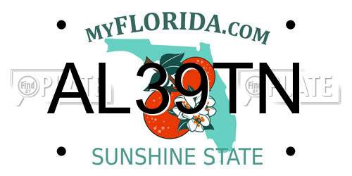 AL39TN Florida License Plate