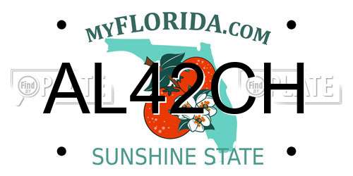 AL42CH Florida License Plate
