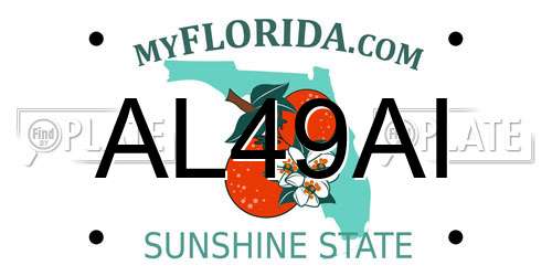 AL49AI Florida License Plate