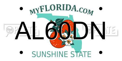 AL60DN Florida License Plate
