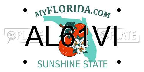 AL61VI Florida License Plate
