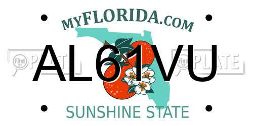 AL61VU Florida License Plate