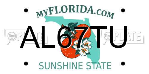 AL67TU Florida License Plate