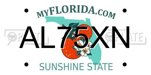 AL75XN Florida License Plate