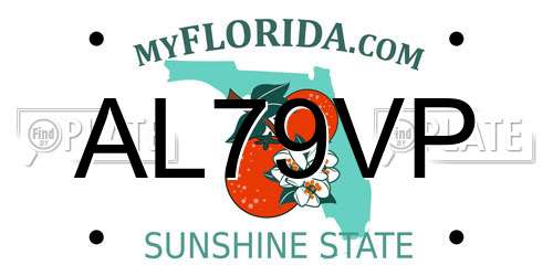 AL79VP Florida License Plate