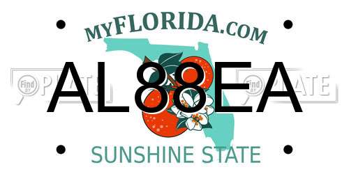 AL88EA Florida License Plate