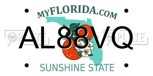 AL88VQ Florida License Plate