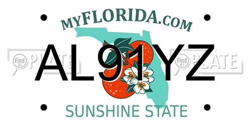 AL91YZ Florida License Plate