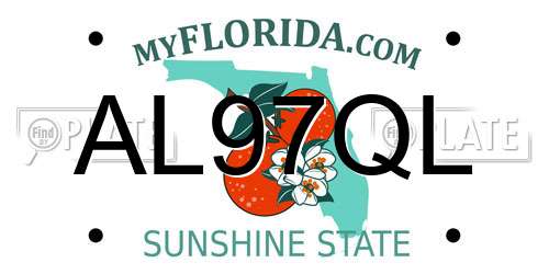 AL97QL Florida License Plate
