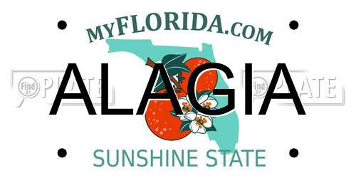 ALAGIA Florida License Plate