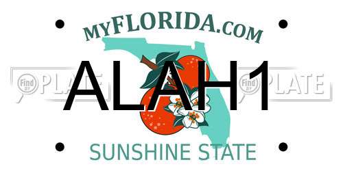 ALAH1 Florida License Plate