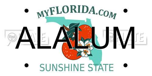 ALALUM Florida License Plate