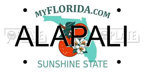 ALAPALI Florida License Plate