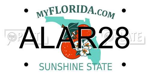 ALAR28 Florida License Plate
