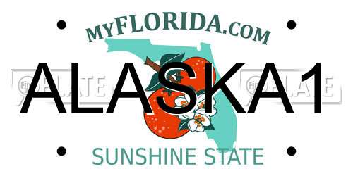 ALASKA1 Florida License Plate