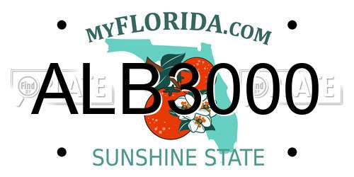 ALB3000 Florida License Plate