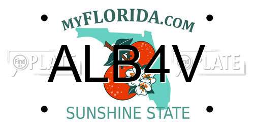 ALB4V Florida License Plate