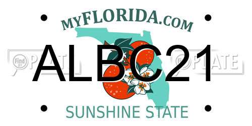 ALBC21 Florida License Plate