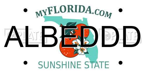 ALBEDDD Florida License Plate