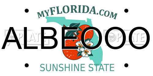 ALBEOOO Florida License Plate
