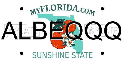 ALBEQQQ Florida License Plate