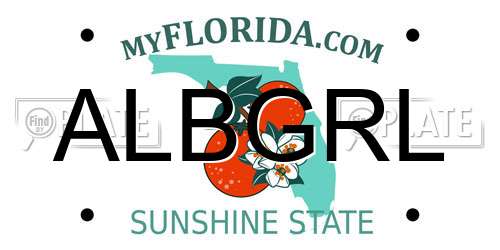 ALBGRL Florida License Plate