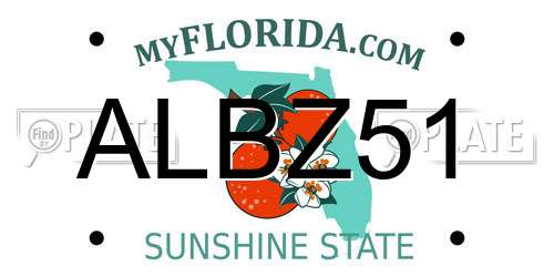 ALBZ51 Florida License Plate