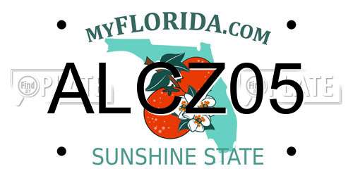 ALCZ05 Florida License Plate