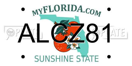 ALCZ81 Florida License Plate