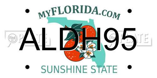 ALDH95 Florida License Plate
