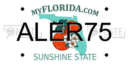ALER75 Florida License Plate