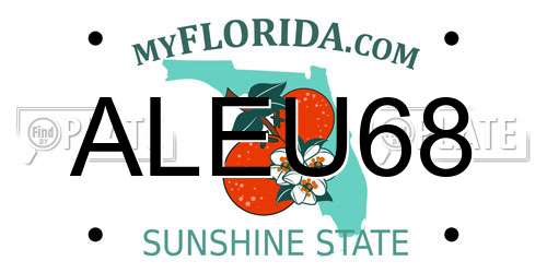 ALEU68 Florida License Plate