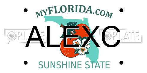ALEXC Florida License Plate