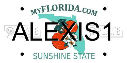 ALEXIS1 Florida License Plate